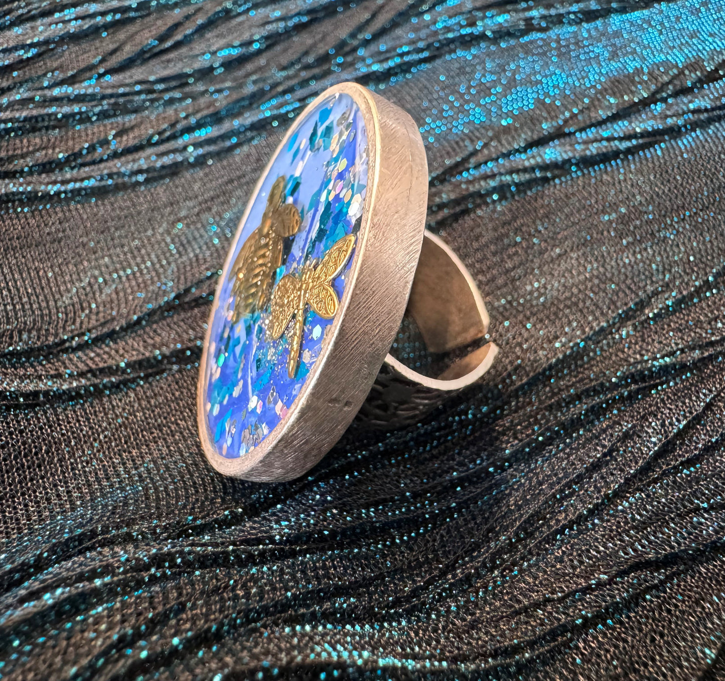 Bee & Dragonfly ring