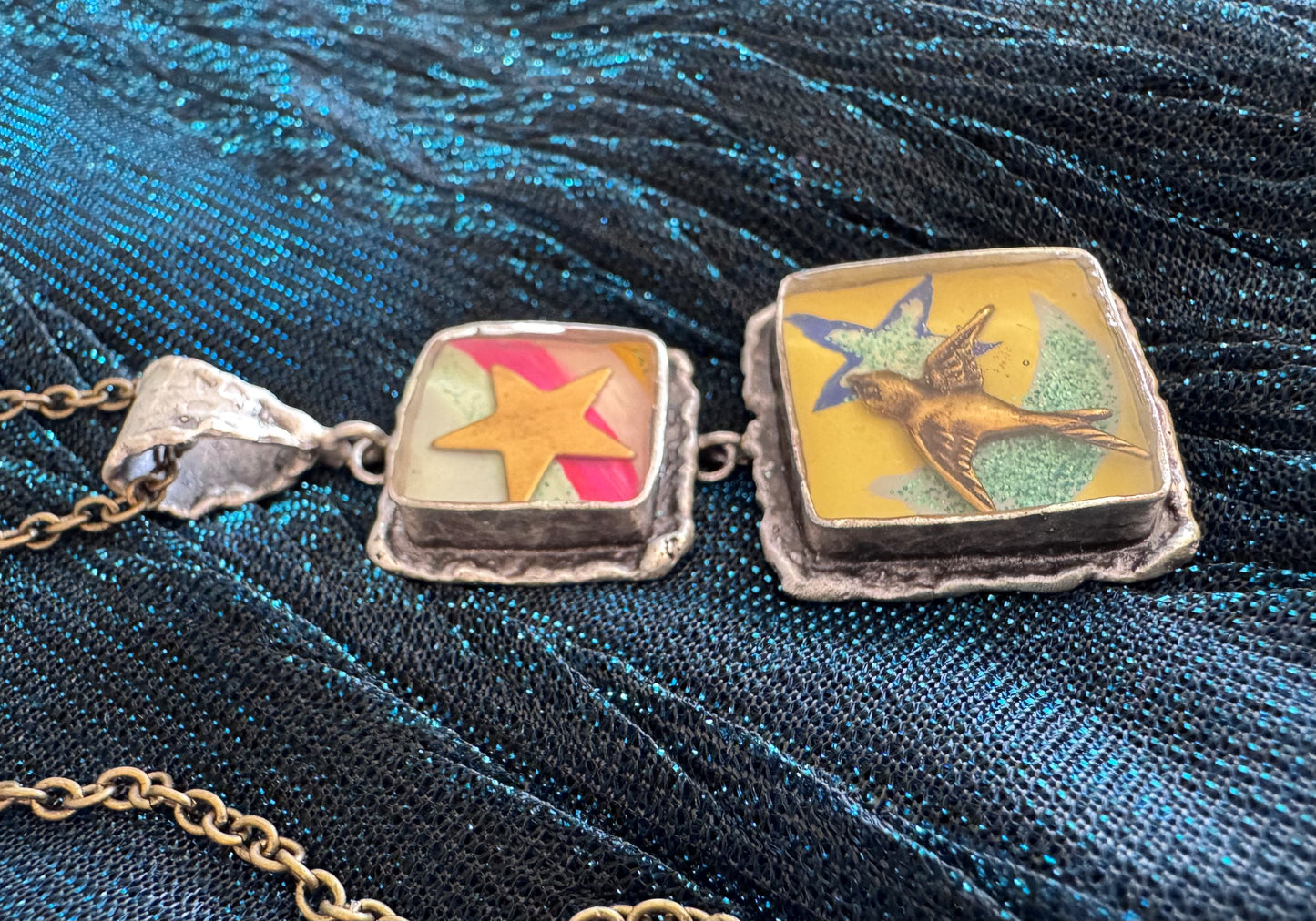 Bird & Star necklace