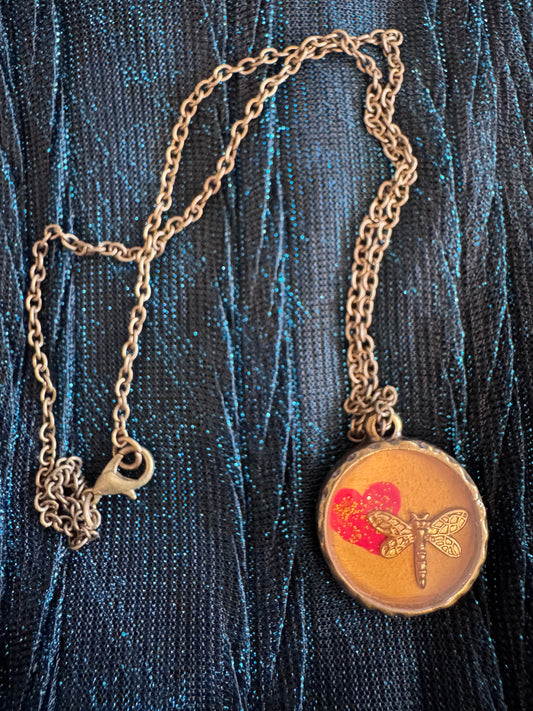 Dragonfly Love necklace